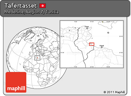 Blank Location Map of Tafertasset