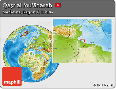 Physical Location Map of Qaşr Al Mu'ānasah