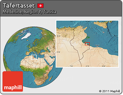 Satellite Location Map of Tafertasset