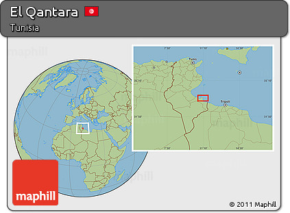 Savanna Style Location Map of El Qantara