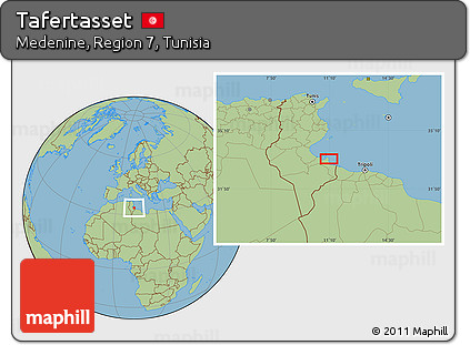 Savanna Style Location Map of Tafertasset