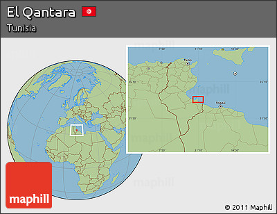 Savanna Style Location Map of El Qantara