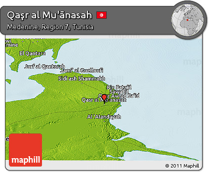 Physical Panoramic Map of Qaşr Al Mu'ānasah