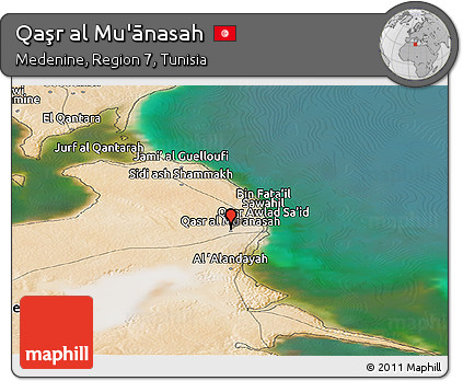 Satellite Panoramic Map of Qaşr Al Mu'ānasah