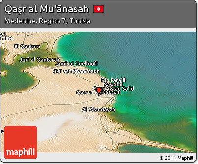 Satellite Panoramic Map of Qaşr Al Mu'ānasah