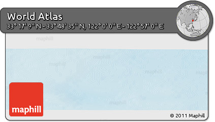 Physical Panoramic Map of the Area around 33° 32' 52" N, 122° 28' 29" E