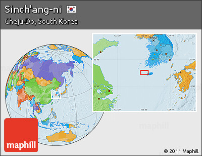 Political Location Map of Sinch'ang-ni