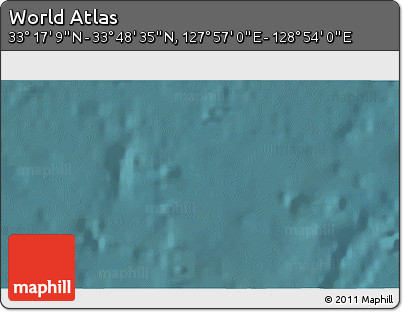 Satellite 3D Map of the Area around 33° 32' 52" N, 128° 25' 30" E
