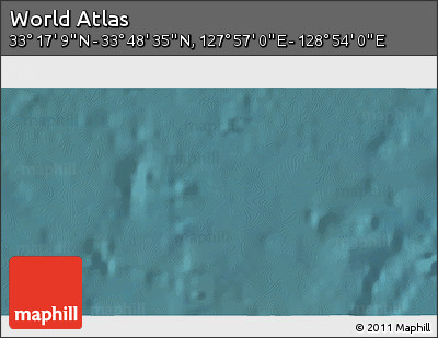 Satellite 3D Map of the Area around 33° 32' 52" N, 128° 25' 30" E