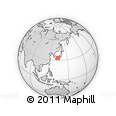 Outline Map of the Area around 33° 32' 52" N, 134° 22' 30" E, rectangular outline