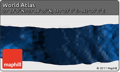Physical Panoramic Map of the Area around 33° 32' 52" N, 142° 1' 30" E