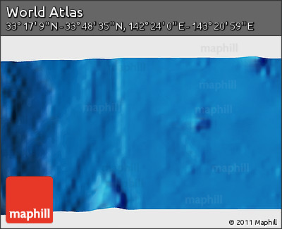 Physical 3D Map of the Area around 33° 32' 52" N, 142° 52' 30" E