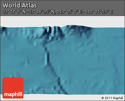 Satellite 3D Map of the Area around 33° 32' 52" N, 143° 43' 29" E