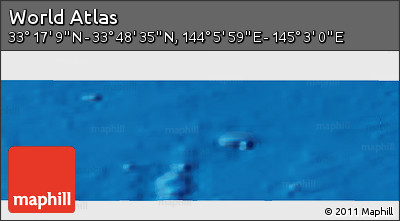 Physical Panoramic Map of the Area around 33° 32' 52" N, 144° 34' 29" E