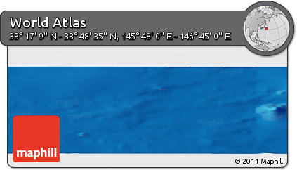 Physical Panoramic Map of the Area around 33° 32' 52" N, 146° 16' 30" E