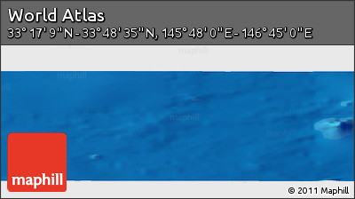 Physical Panoramic Map of the Area around 33° 32' 52" N, 146° 16' 30" E