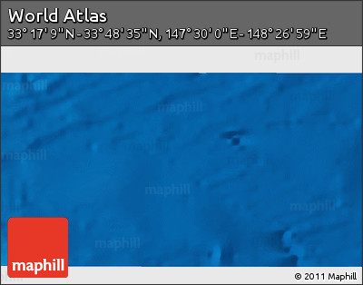 Physical 3D Map of the Area around 33° 32' 52" N, 147° 58' 29" E