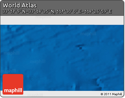 Physical 3D Map of the Area around 33° 32' 52" N, 147° 58' 29" E