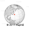 Outline Map of the Area around 33° 32' 52" N, 147° 58' 29" E, rectangular outline