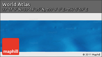 Physical Panoramic Map of the Area around 33° 32' 52" N, 155° 37' 30" E