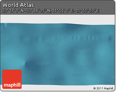 Satellite 3D Map of the Area around 33° 32' 52" N, 15° 22' 30" E