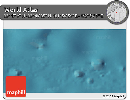 Satellite 3D Map of the Area around 33° 32' 52" N, 162° 25' 30" E