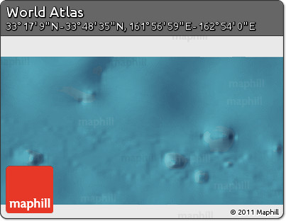 Satellite 3D Map of the Area around 33° 32' 52" N, 162° 25' 30" E