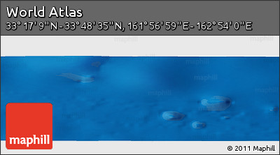 Physical Panoramic Map of the Area around 33° 32' 52" N, 162° 25' 30" E