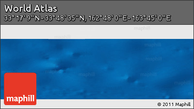 Physical Panoramic Map of the Area around 33° 32' 52" N, 163° 16' 30" E