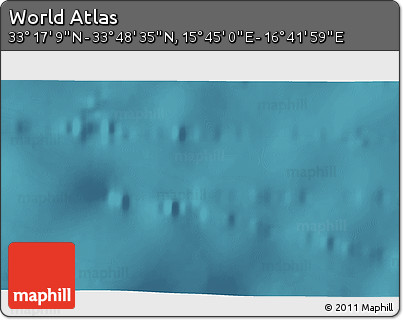 Satellite 3D Map of the Area around 33° 32' 52" N, 16° 13' 30" E