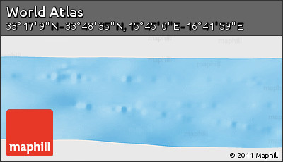 Physical Panoramic Map of the Area around 33° 32' 52" N, 16° 13' 30" E