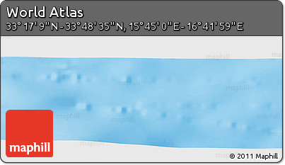 Physical Panoramic Map of the Area around 33° 32' 52" N, 16° 13' 30" E