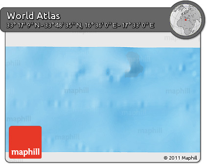 Physical 3D Map of the Area around 33° 32' 52" N, 17° 4' 30" E