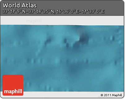 Satellite 3D Map of the Area around 33° 32' 52" N, 17° 4' 30" E