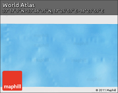 Physical 3D Map of the Area around 33° 32' 52" N, 17° 55' 29" E