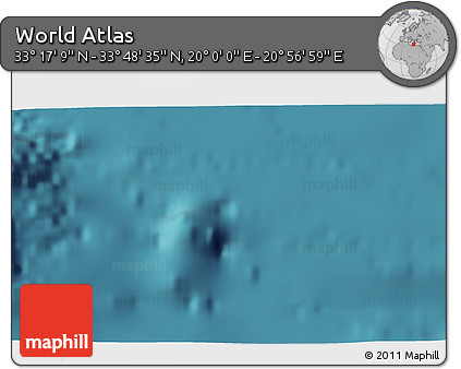 Satellite 3D Map of the Area around 33° 32' 52" N, 20° 28' 30" E