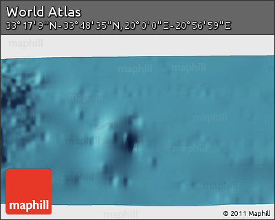 Satellite 3D Map of the Area around 33° 32' 52" N, 20° 28' 30" E