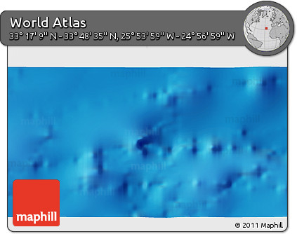 Physical 3D Map of the Area around 33° 32' 52" N, 25° 25' 29" W