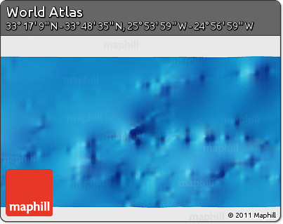 Physical 3D Map of the Area around 33° 32' 52" N, 25° 25' 29" W