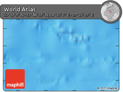 Physical Map of the Area around 33° 32' 52" N, 28° 58' 30" E