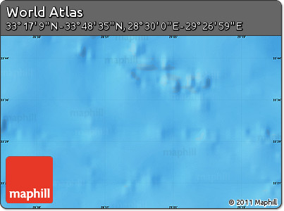 Physical Map of the Area around 33° 32' 52" N, 28° 58' 30" E