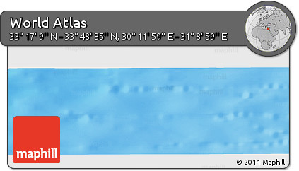 Shaded Relief Panoramic Map of the Area around 33° 32' 52" N, 30° 40' 29" E