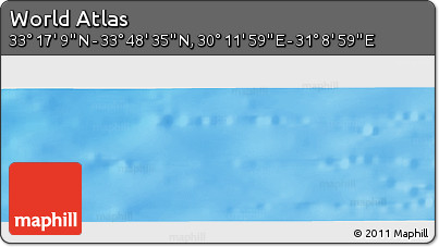 Shaded Relief Panoramic Map of the Area around 33° 32' 52" N, 30° 40' 29" E