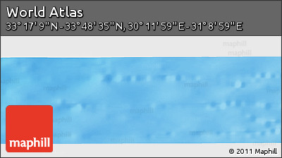 Shaded Relief Panoramic Map of the Area around 33° 32' 52" N, 30° 40' 29" E
