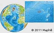 Physical Location Map of the area around 33° 32' 52" N, 32° 13' 30" W