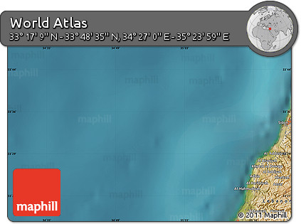 Satellite Map of the Area around 33° 32' 52" N, 34° 55' 29" E