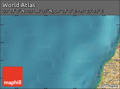 Satellite Map of the Area around 33° 32' 52" N, 34° 55' 29" E