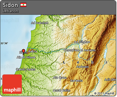 Physical Map of Sidon