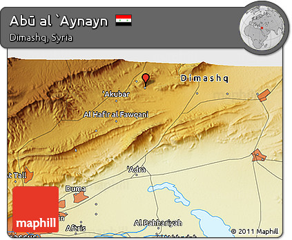 Physical 3D Map of Abū Al `Aynayn