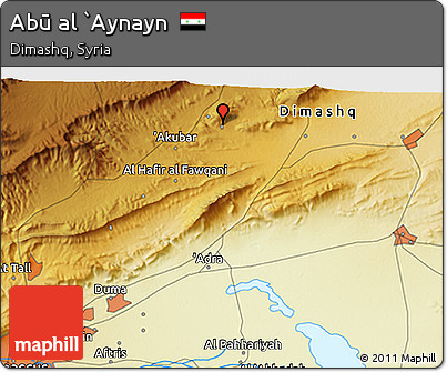Physical 3D Map of Abū Al `Aynayn